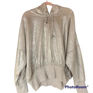Karl Lagerfeld Metallic Foil Hoodie